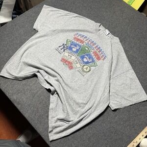 Vintage 2000 Yankees vs Athletics American League Division Series Shirt Mens 2XL